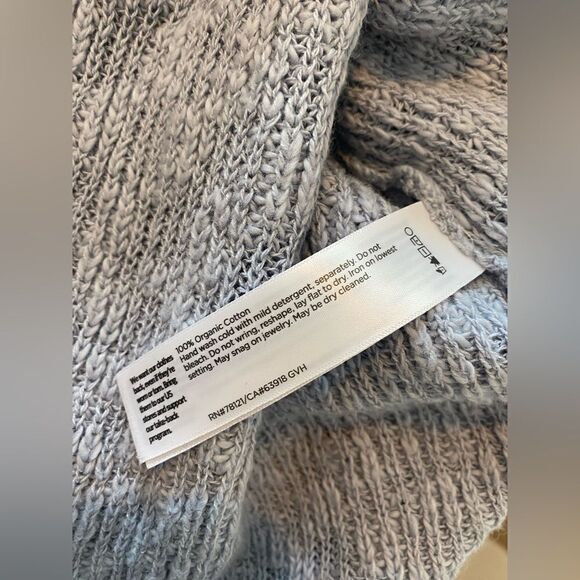 Eileen Fisher NWT V-Neck Organic Cotton Sweater in Delphine Size XL - Picture 8 of 9